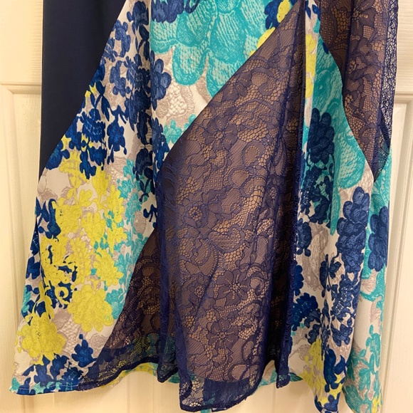 BCBG, Floral & Lace, Fit & Flare Dress - Picture 3 of 8